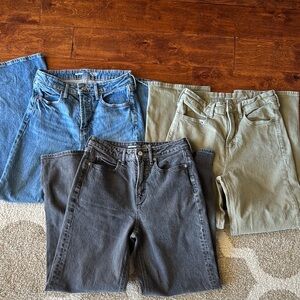 Ladies Jeans Set  - Blue, Gray, and Green